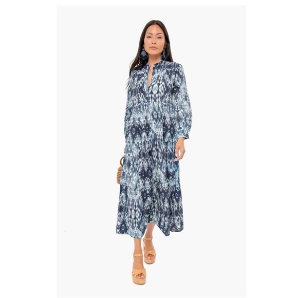 Tuckernuck Ro’s Garden Tyla Rio Ikat Maxi Dress - Picture 1 of 7